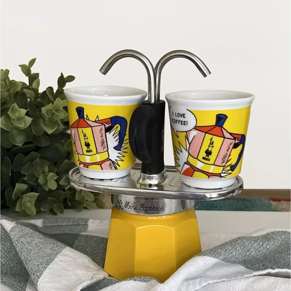 yellow mini express with 2 cups