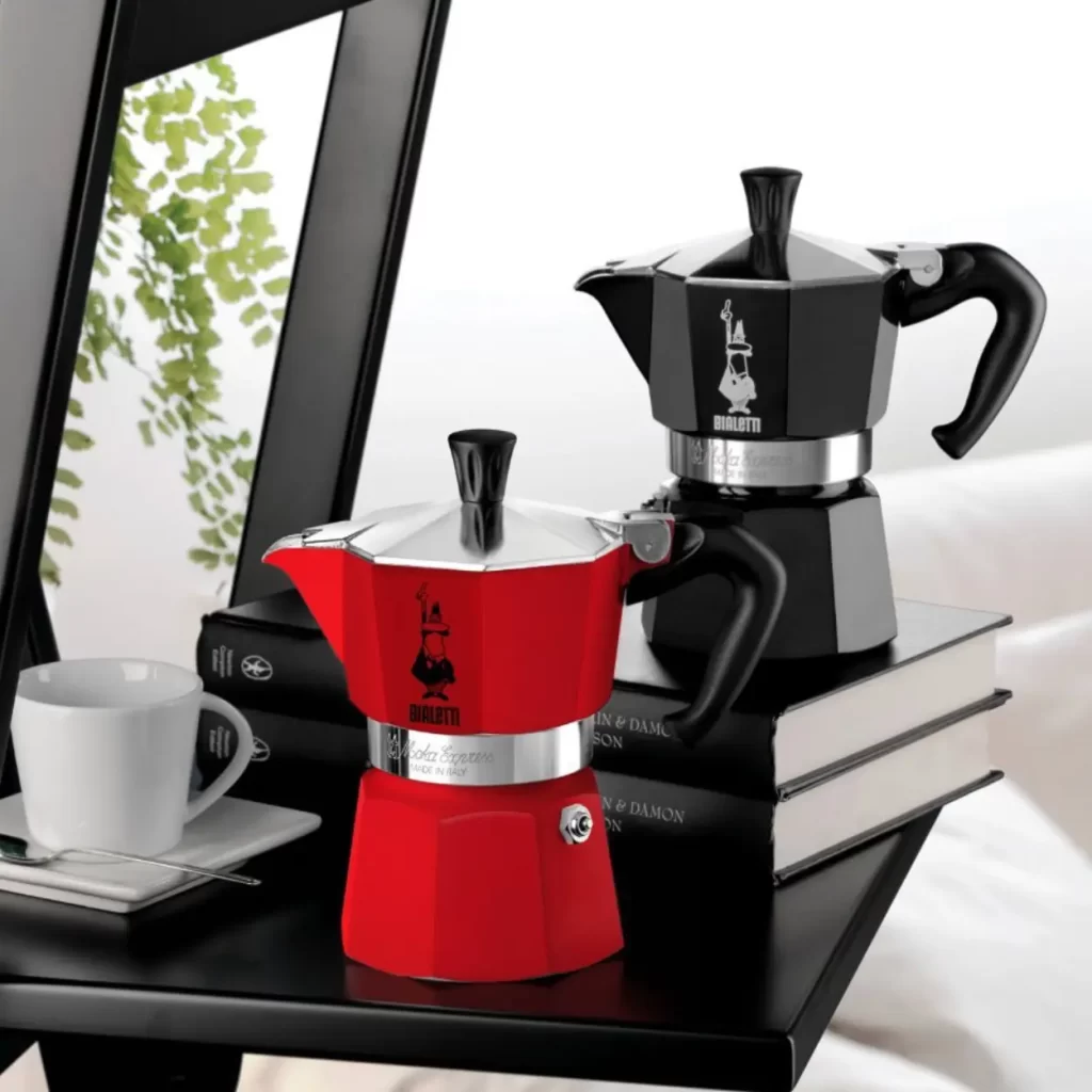 bailetti black and red coffee maker