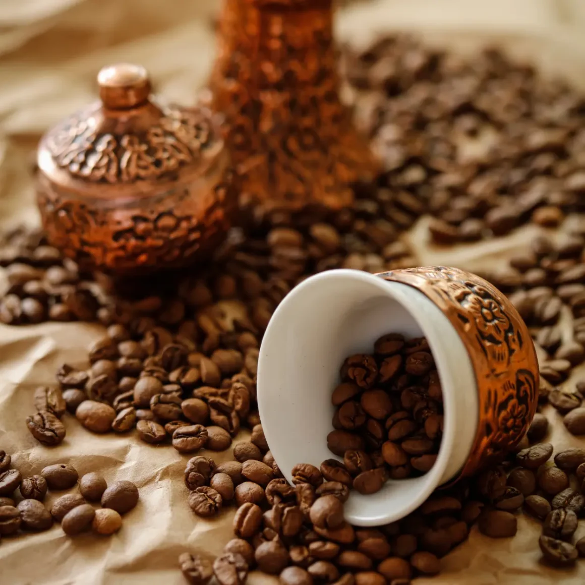 beans spilling out of a cup