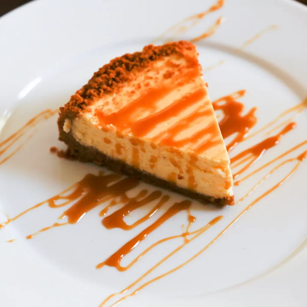 a slice of cheesecake on a plate