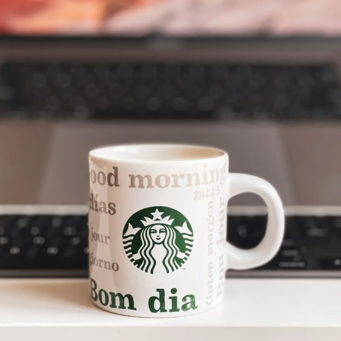 a coffee mug on a table