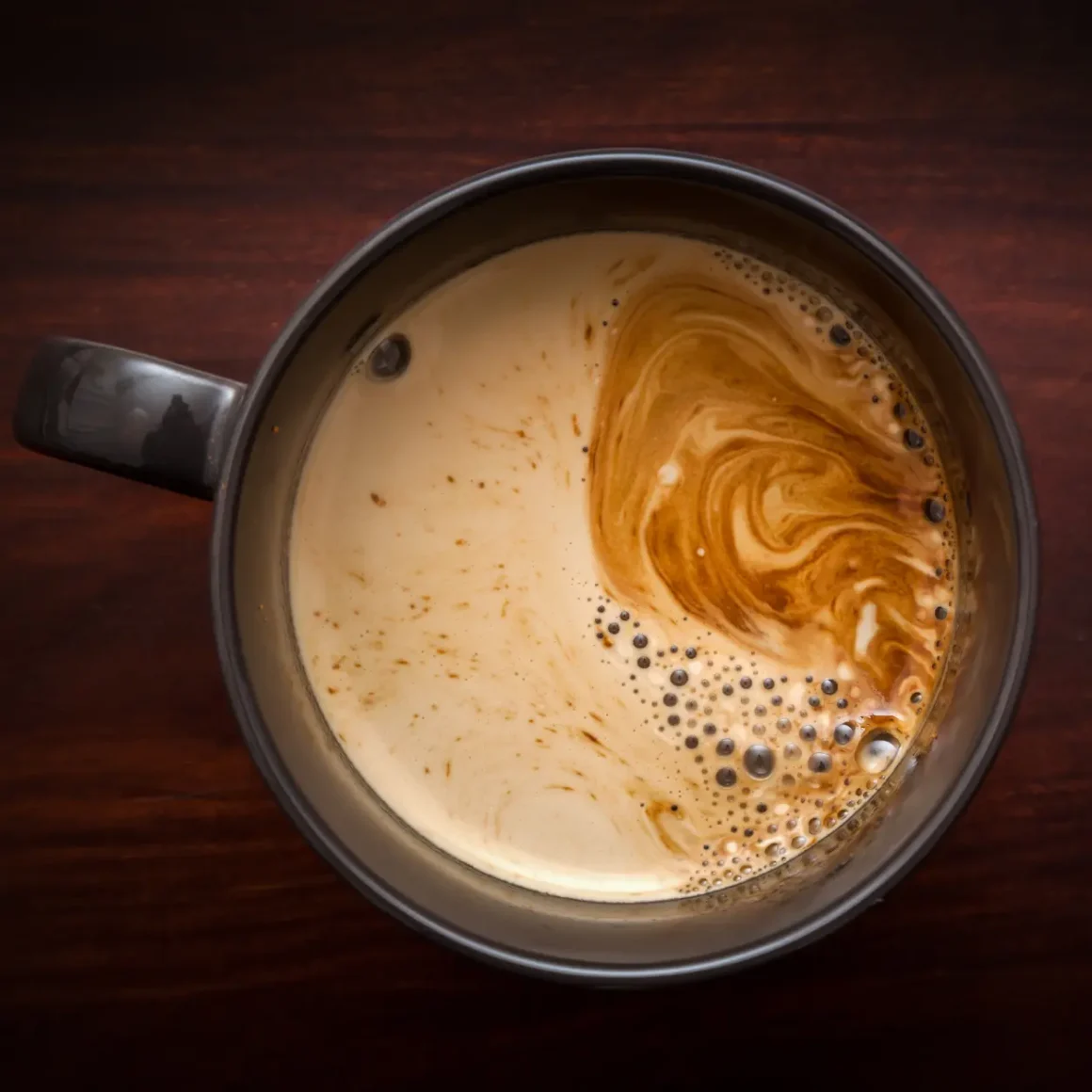 a cup of instant coffee