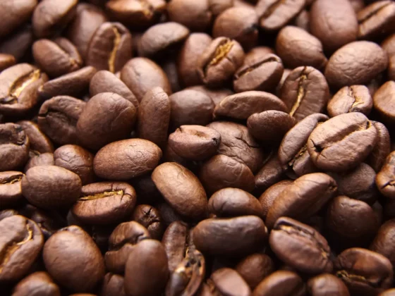 a pile of medium roast coffee beans