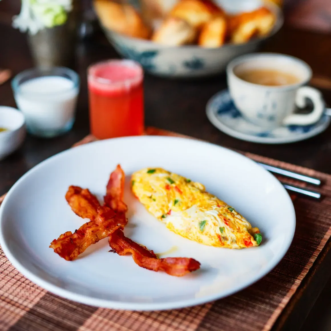 a plate of food on a table