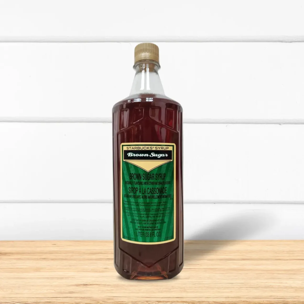 a bottle of starbucks brown sugar flavor coffee syrup