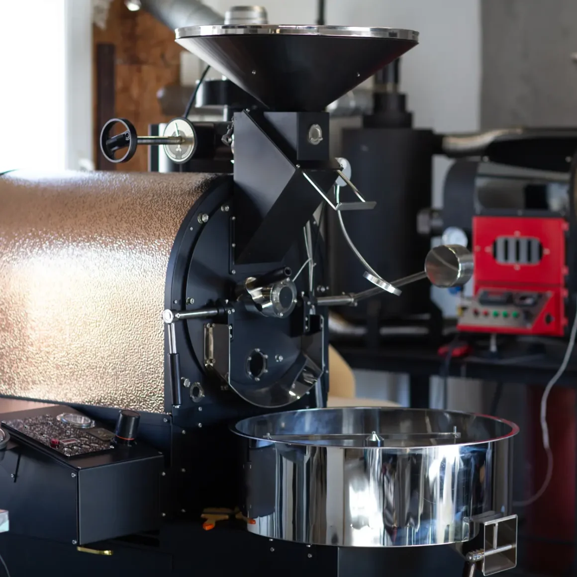 a coffee machine in a room