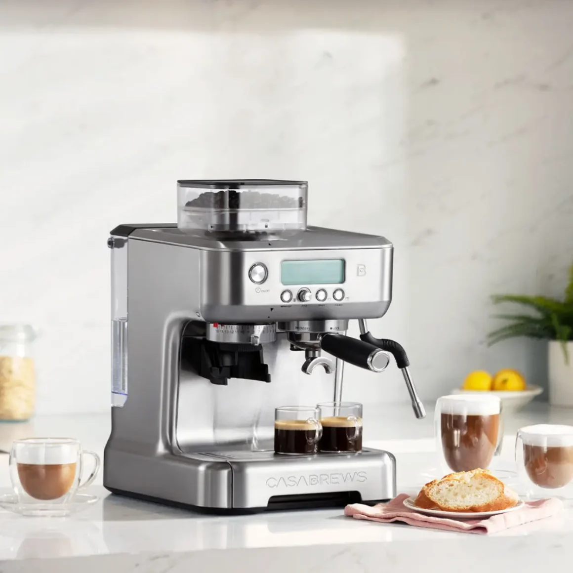 a casabrews 5700 pro espresso machine on a counter