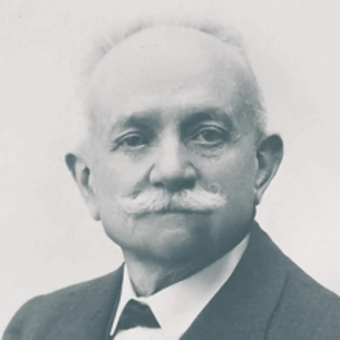 an old with a mustache