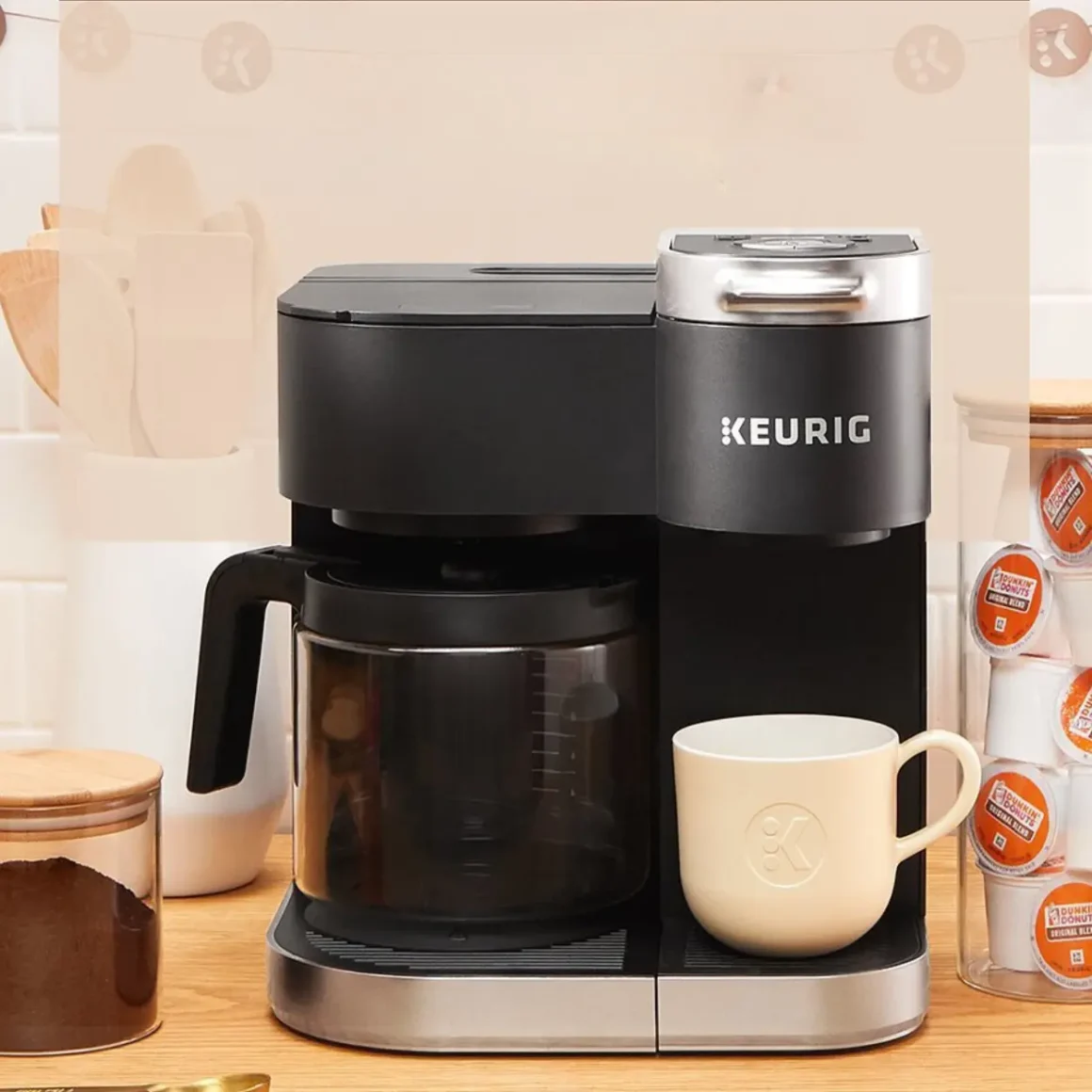 a keurig k-duo coffee maker on a counter