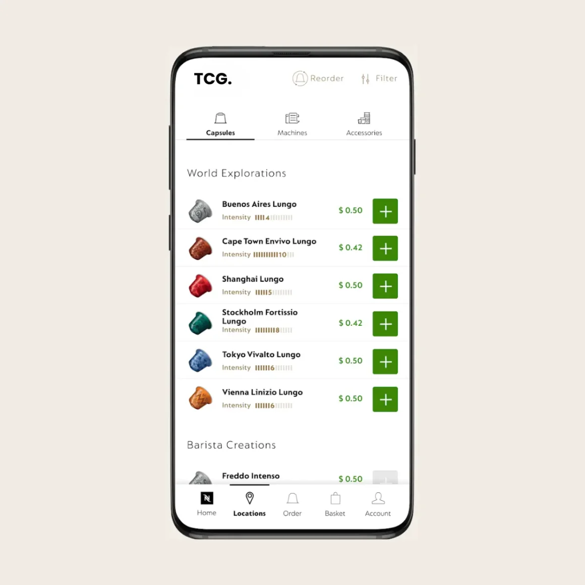 a phone with a menu on the screen