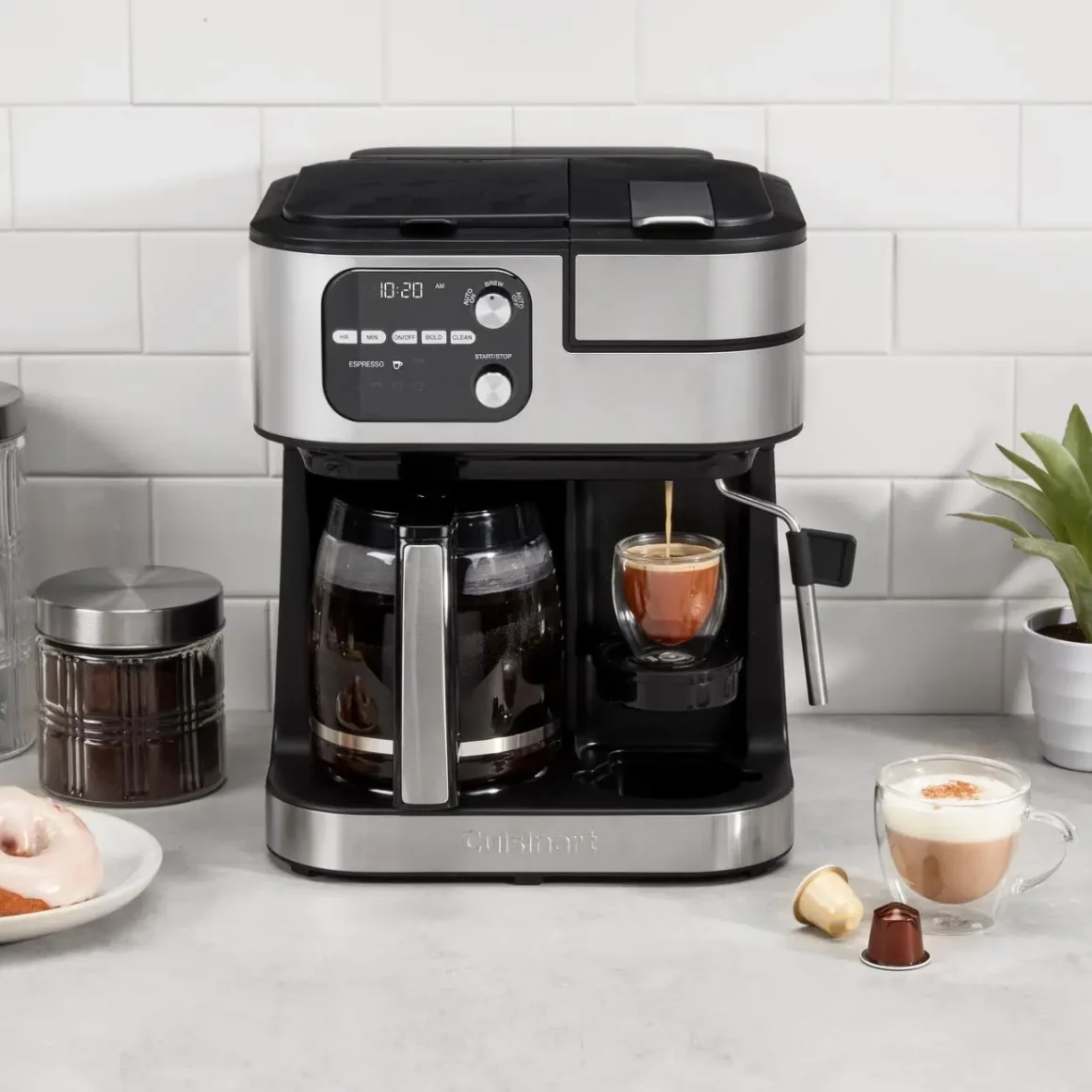 a cuisinart coffee center barista bar 4-in-1 coffee maker on a counter