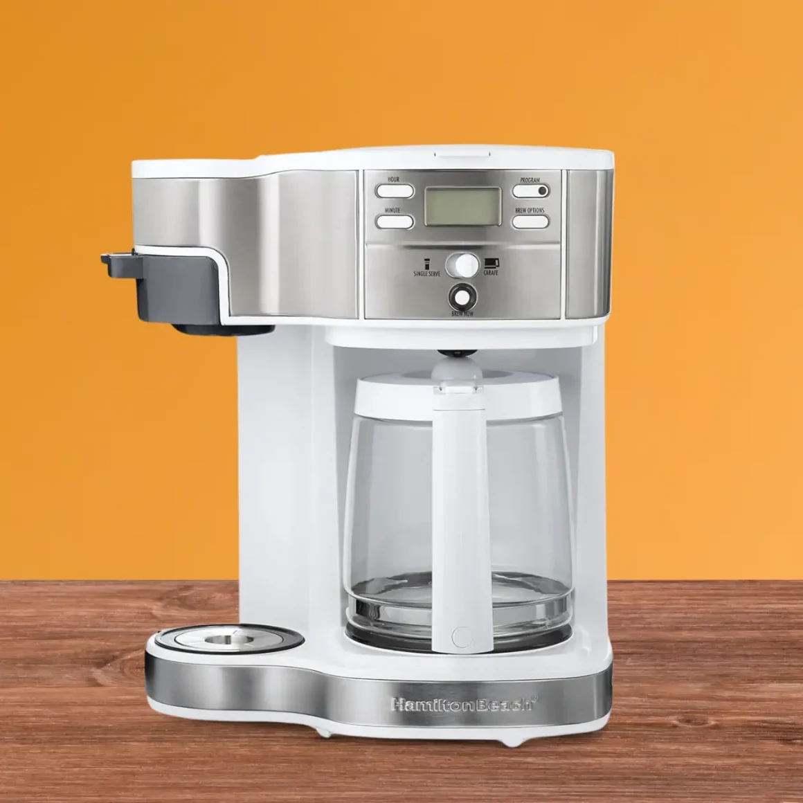 a hamilton beach flexbrew 2-way coffee maker on a table