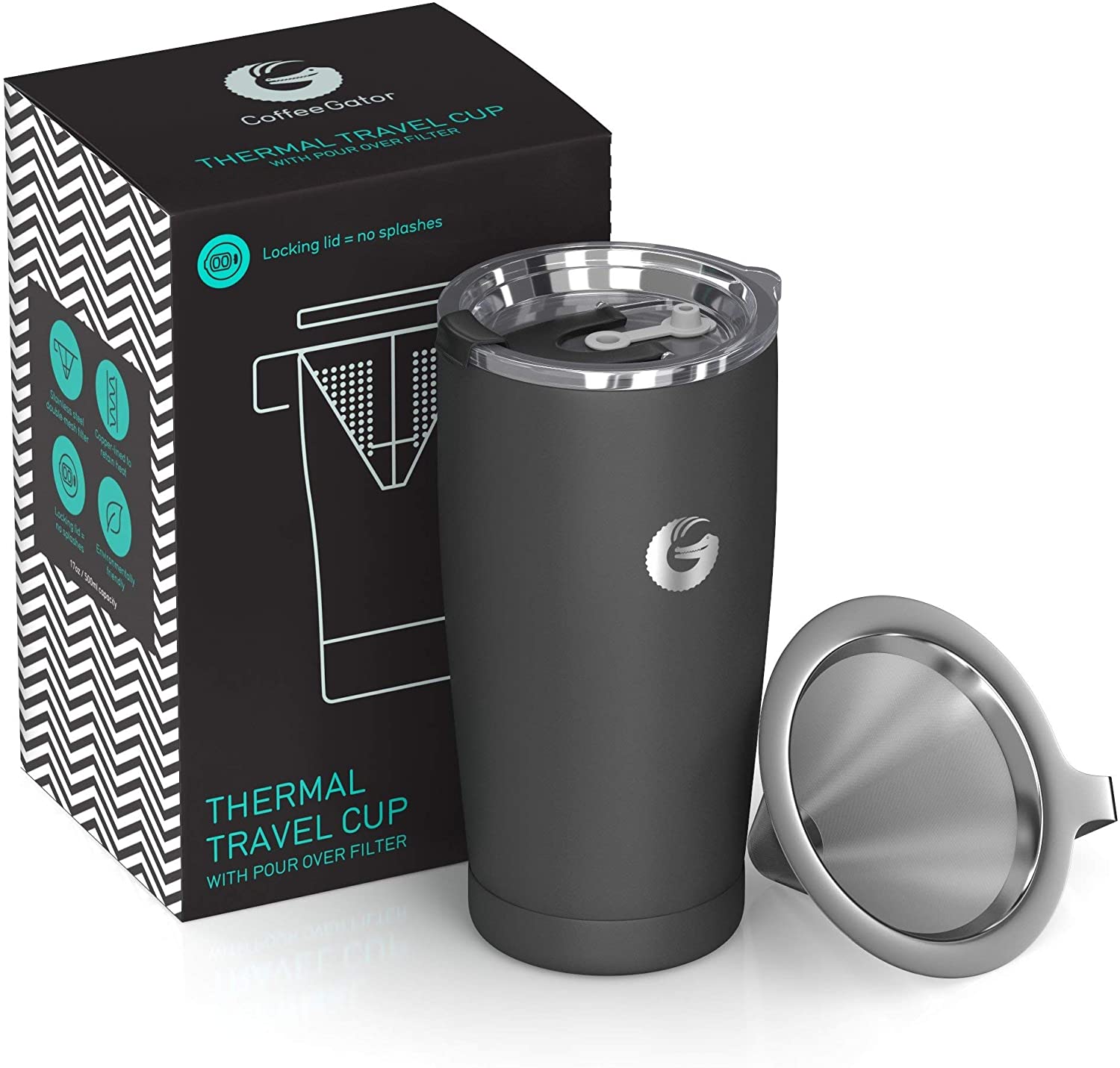 Coffee Gator Pour Over Travel Mug Coffee Gator Pour Over Travel Mug